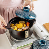 Non-Stick Heat Resistant Ceramic Clay Casserole (Assorted Print on Lid)
