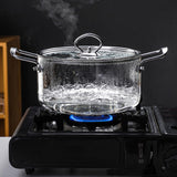 Borosilicate Sauce Pan (Metal Rim with Wooden Handle)