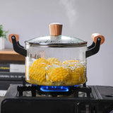 Borosilicate Pot (Wooden Handle)