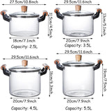 Borosilicate Pot (Wooden Handle)