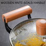 Borosilicate Pot (Wooden Handle)