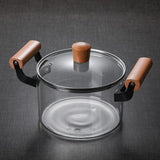 Borosilicate Pot (Wooden Handle)