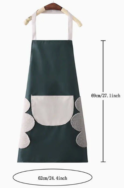 Full Length Kitchen Apron with pockets and handwipe