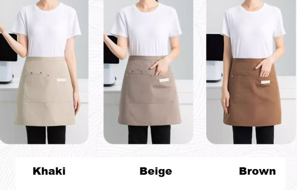 Half Length Bistro Chef Apron with pockets