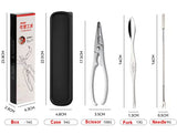 Stainless Steel Crab & Lobsters Tool Set with Carry Case