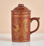 Purple Clay Tea Cup with insufer and lid (400ml)