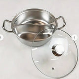 Never Leak 32cm Stainless Steel Hot Pot with Divider