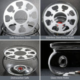 Glass Tea Warmer 5.3 in/13.5cm Diameter (Candle not Included)