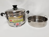 Japanese 2-tier Steamer w/Removable Steaming Rack - 24cm