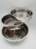 Multi purpose premium stainless steel baking dish 25 cm set of two (2)