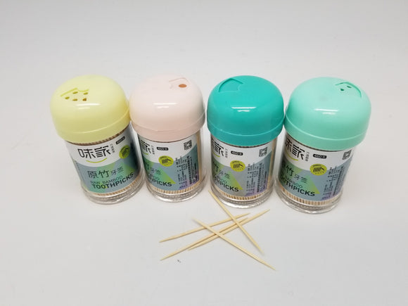 445 Counts Natural Toothpicks w/Reusable Container (set of 4)