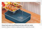 Insulated 18/8 Stainess Steel 2-compartments Lunch box Set-800ml