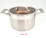 5-ply bottom Soup Pot w/Tinted Glass Lid, Cool Grip Handles