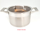 Stainless Steel 5-Ply bottom Soup Pot 5.9 Quart