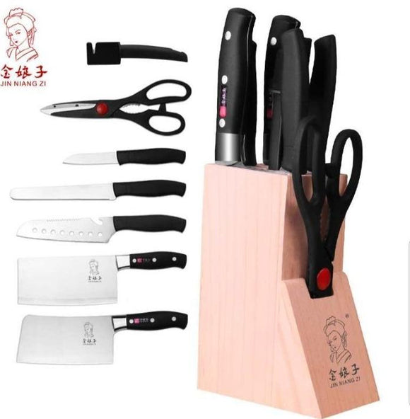 8 Pieces Cleaver Set with Wooden Stand
